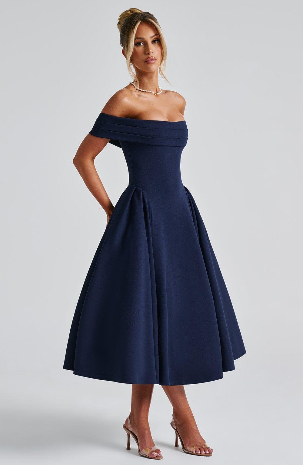 Miranda Midi Dress - Navy Product Image