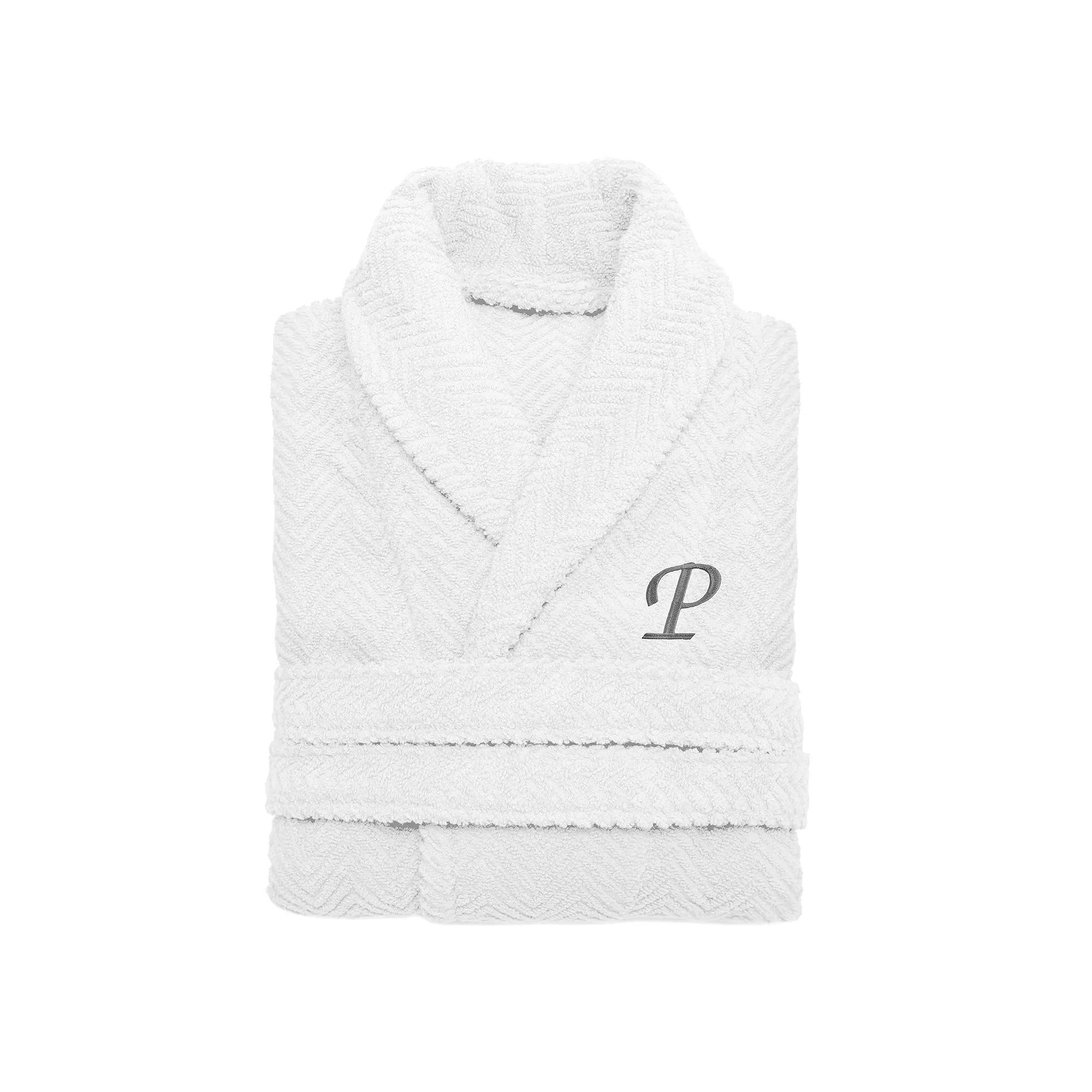 Linum Home Textiles Turkish Cotton Personalized Herringbone Weave Bathrobe, Womens Product Image