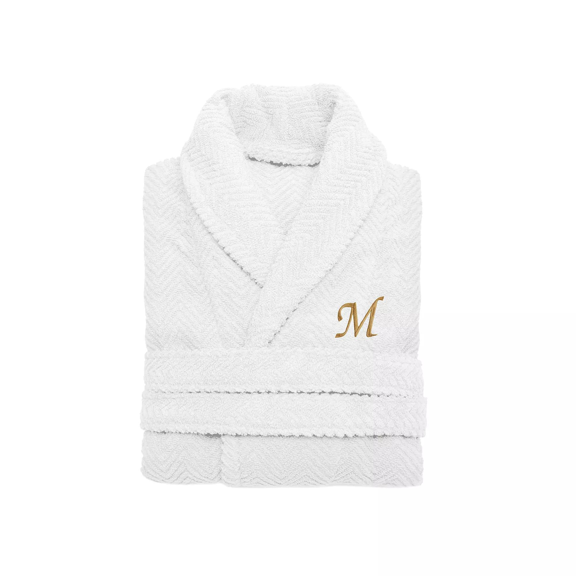Linum Home Textiles Turkish Cotton Personalized Herringbone Weave Bathrobe, Womens Product Image