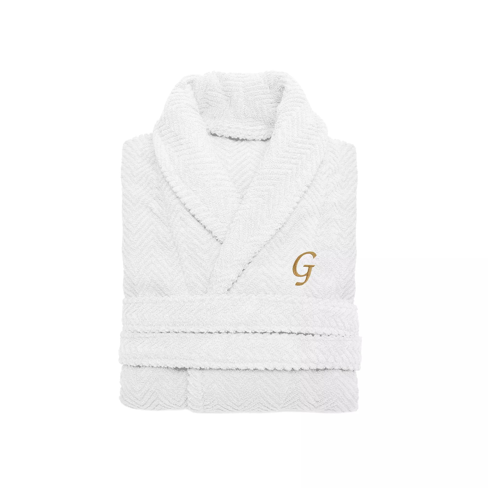 Linum Home Textiles Turkish Cotton Personalized Herringbone Weave Bathrobe, Womens Product Image