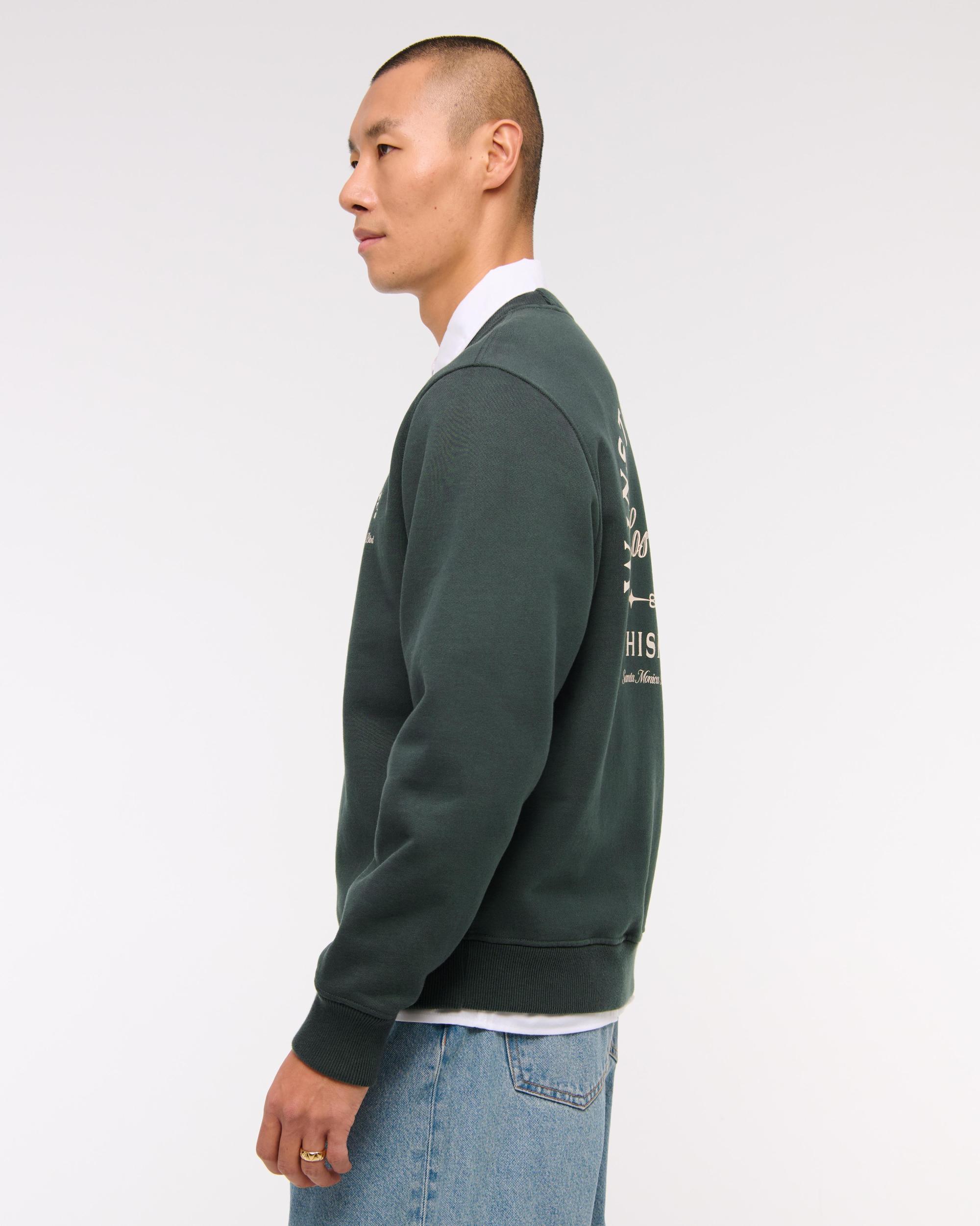 Premium Heavyweight Graphic Crew Sweatshirt Product Image