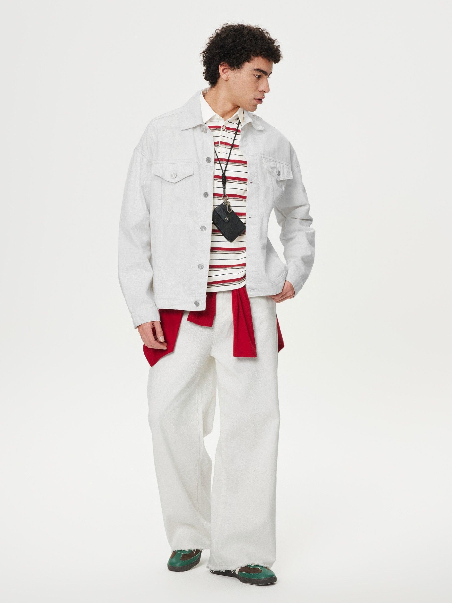 Aelfric Eden Vintage White Denim Jacket Product Image