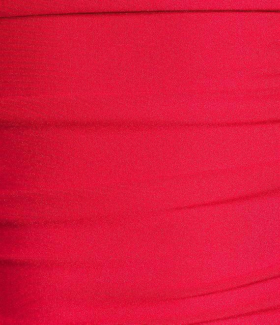 B. Darlin Strapless Back Bow Shirred Dress Product Image