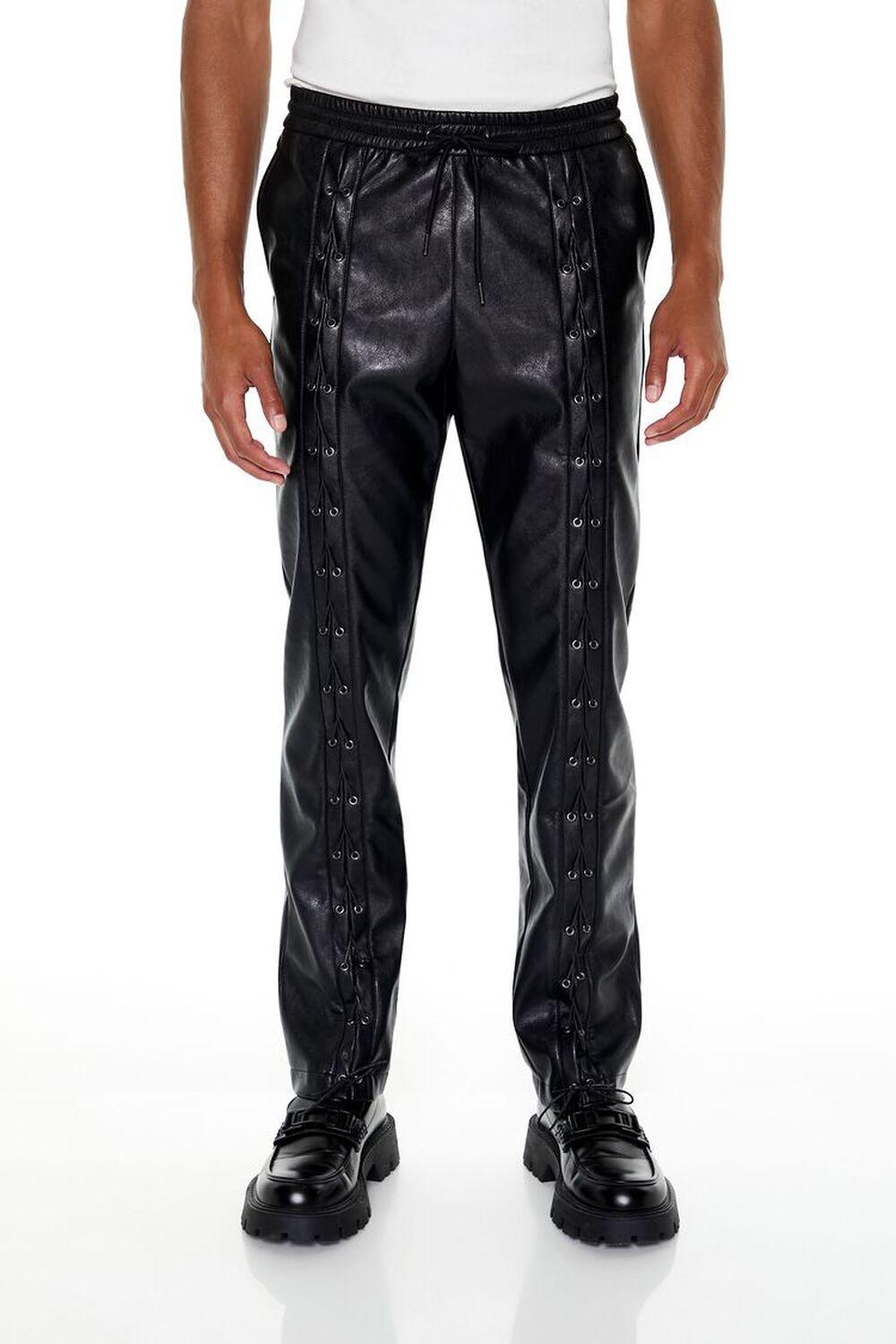 Faux Leather Lace-Up Pants | Forever 21 Product Image