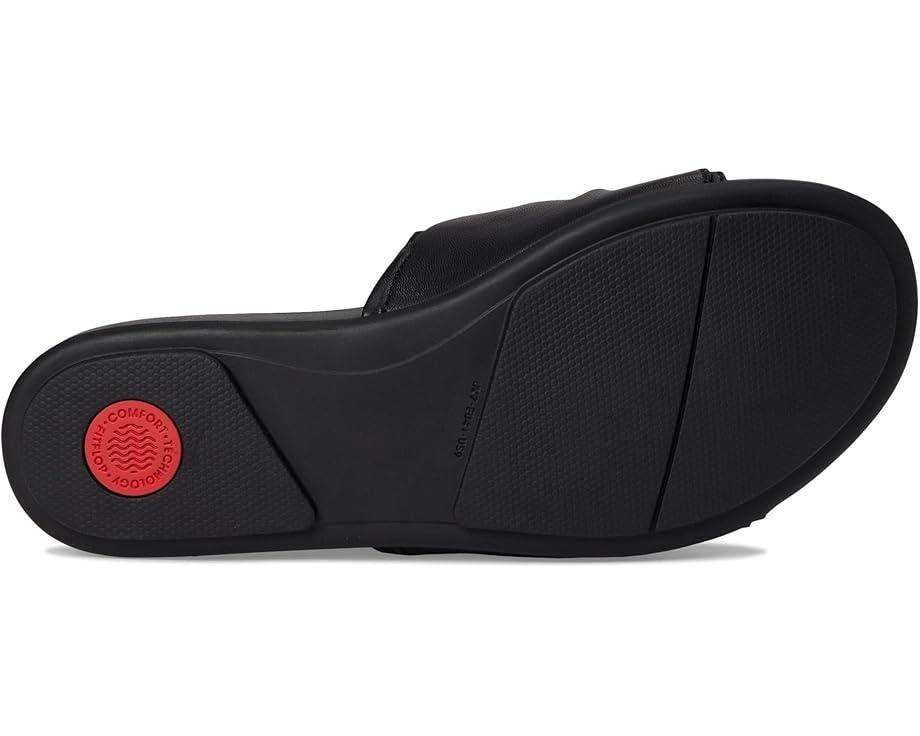 Gracie Crystal Maxi-Buckle Leather Slides Product Image