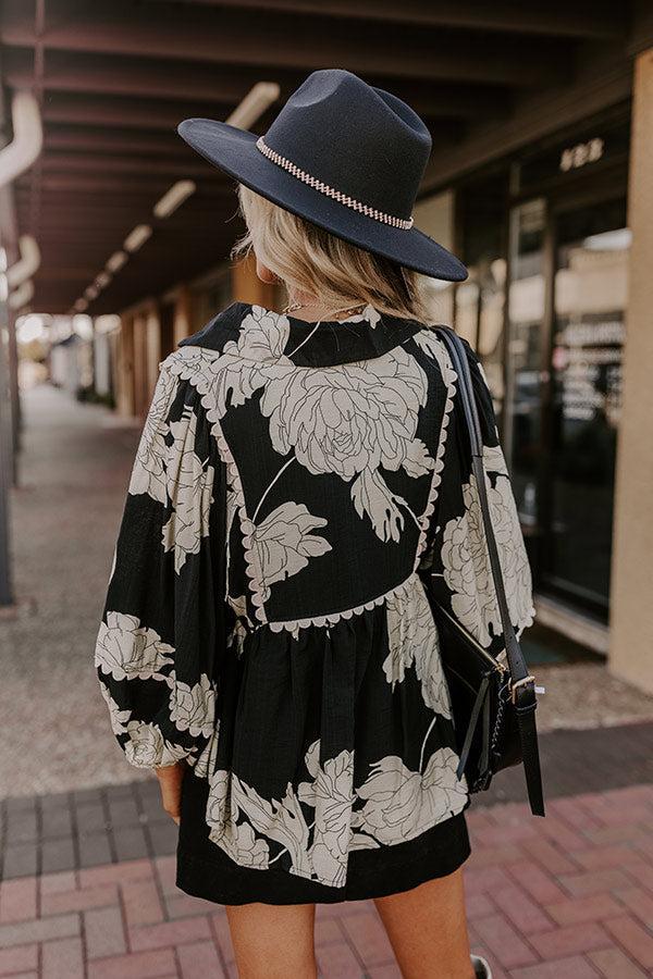 Always In Style Floral Top in Black Product Image