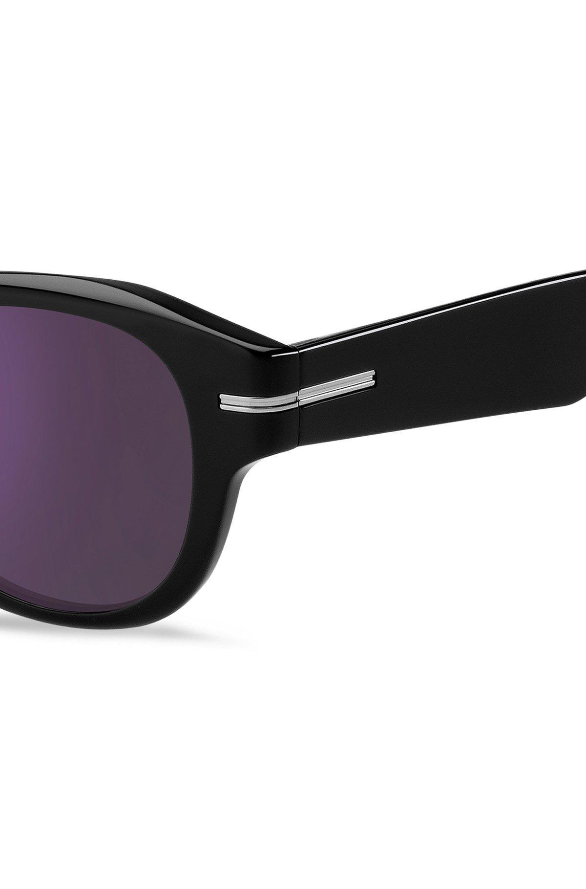 BOSS - Black-acetate sunglasses with violet lenses Product Image