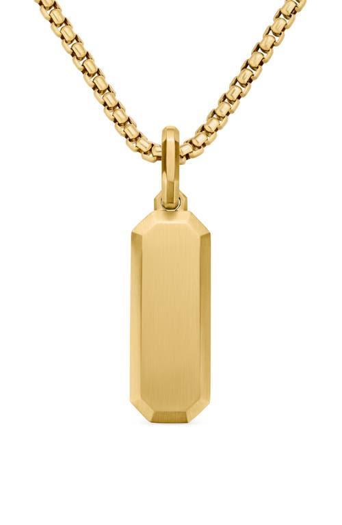 Mens Streamline Amulet in 18K Yellow Gold, 39MM Product Image