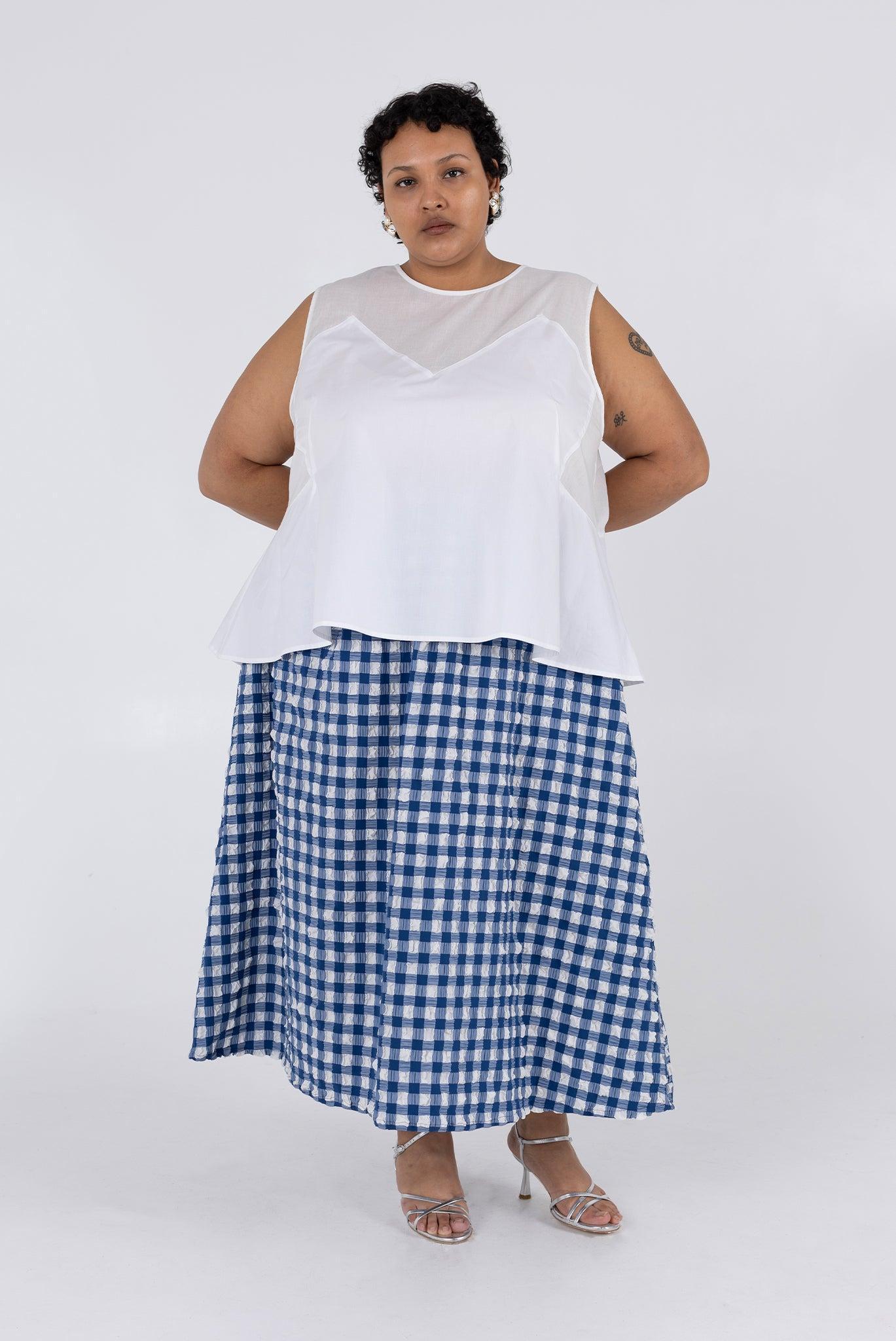 Saturday Skirt - Navy Check Product Image