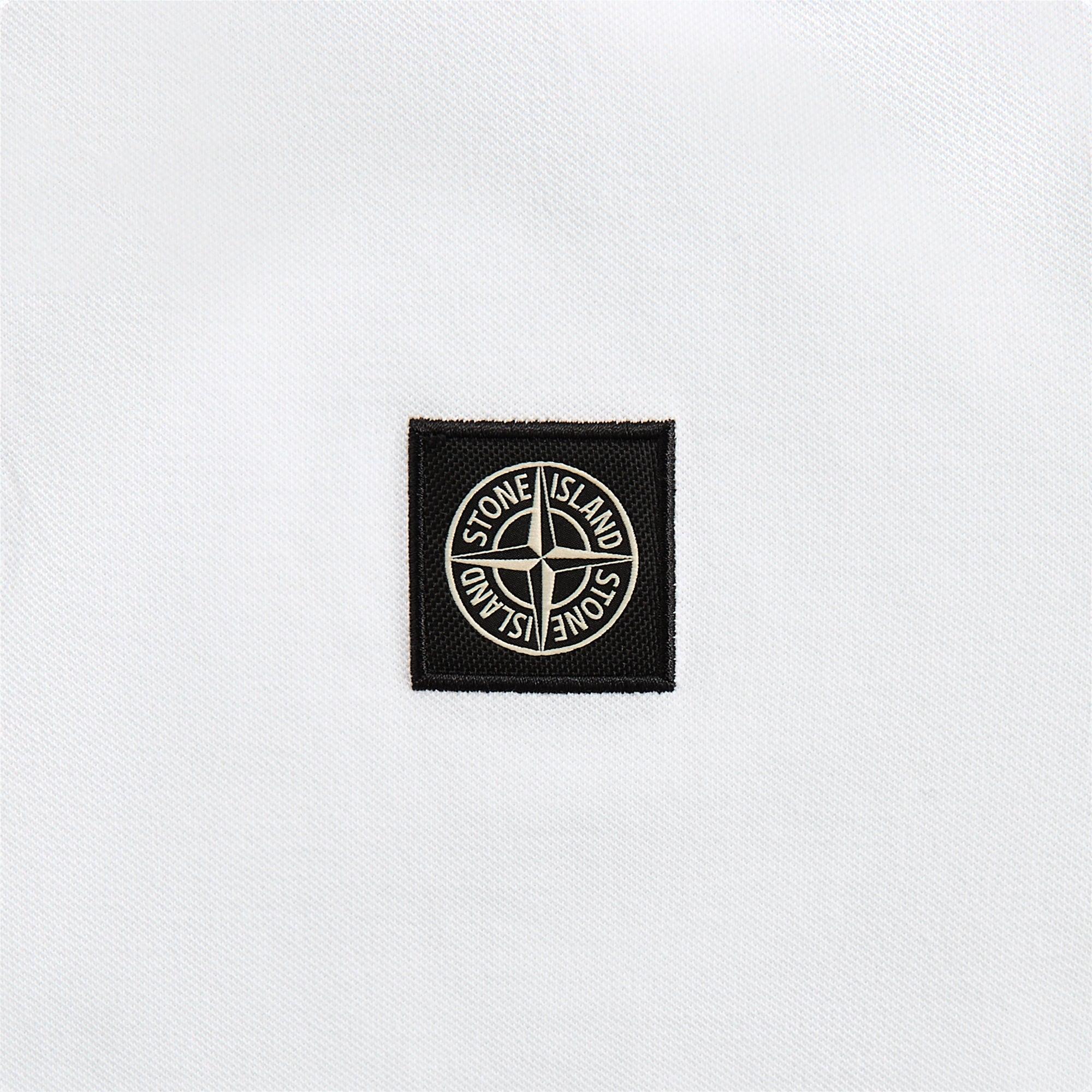 Stone Island Cotton Pique Polo - White Male Product Image