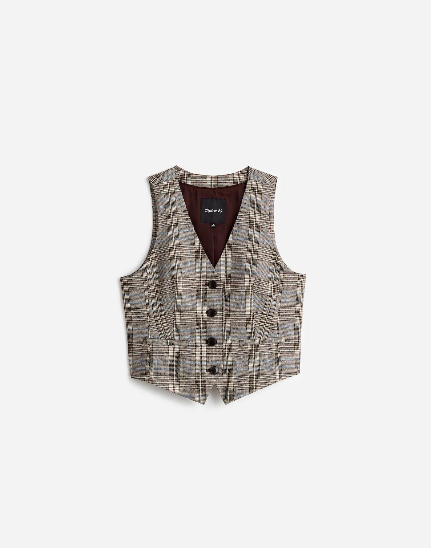 Waisted Vest in Yarn-Dye Product Image
