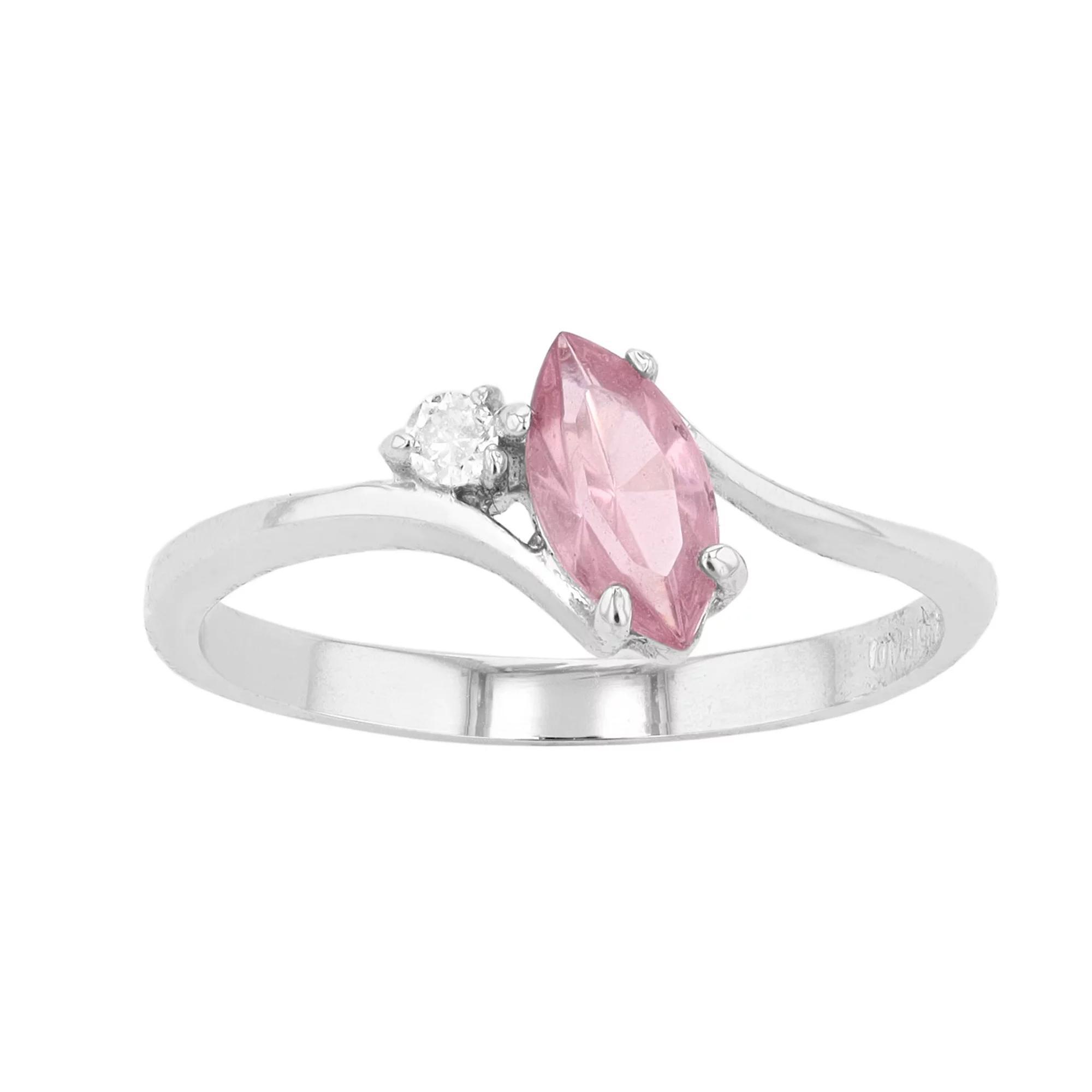 Traditions Jewelry Company Sterling Silver Crystal Birthstone Marquise Ring, Womens June Product Image