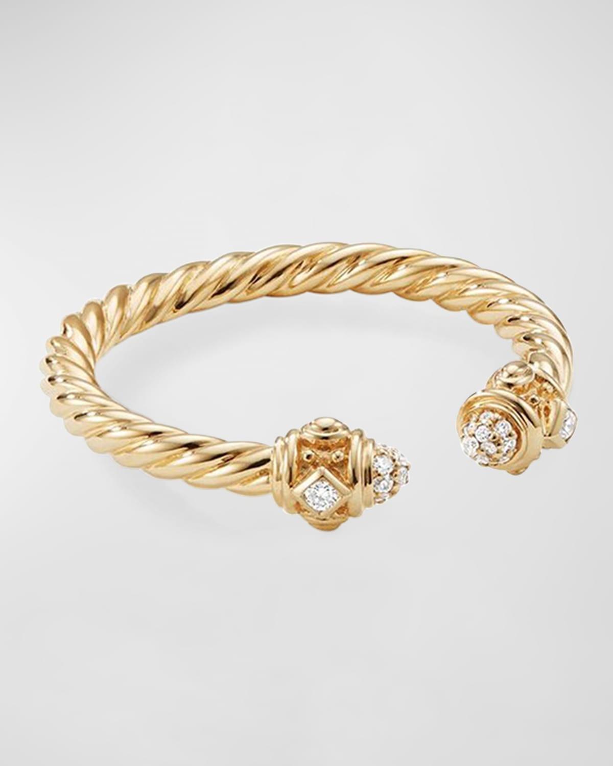 David Yurman 18K Yellow Gold Renaissance Blue Sapphire Ring Product Image