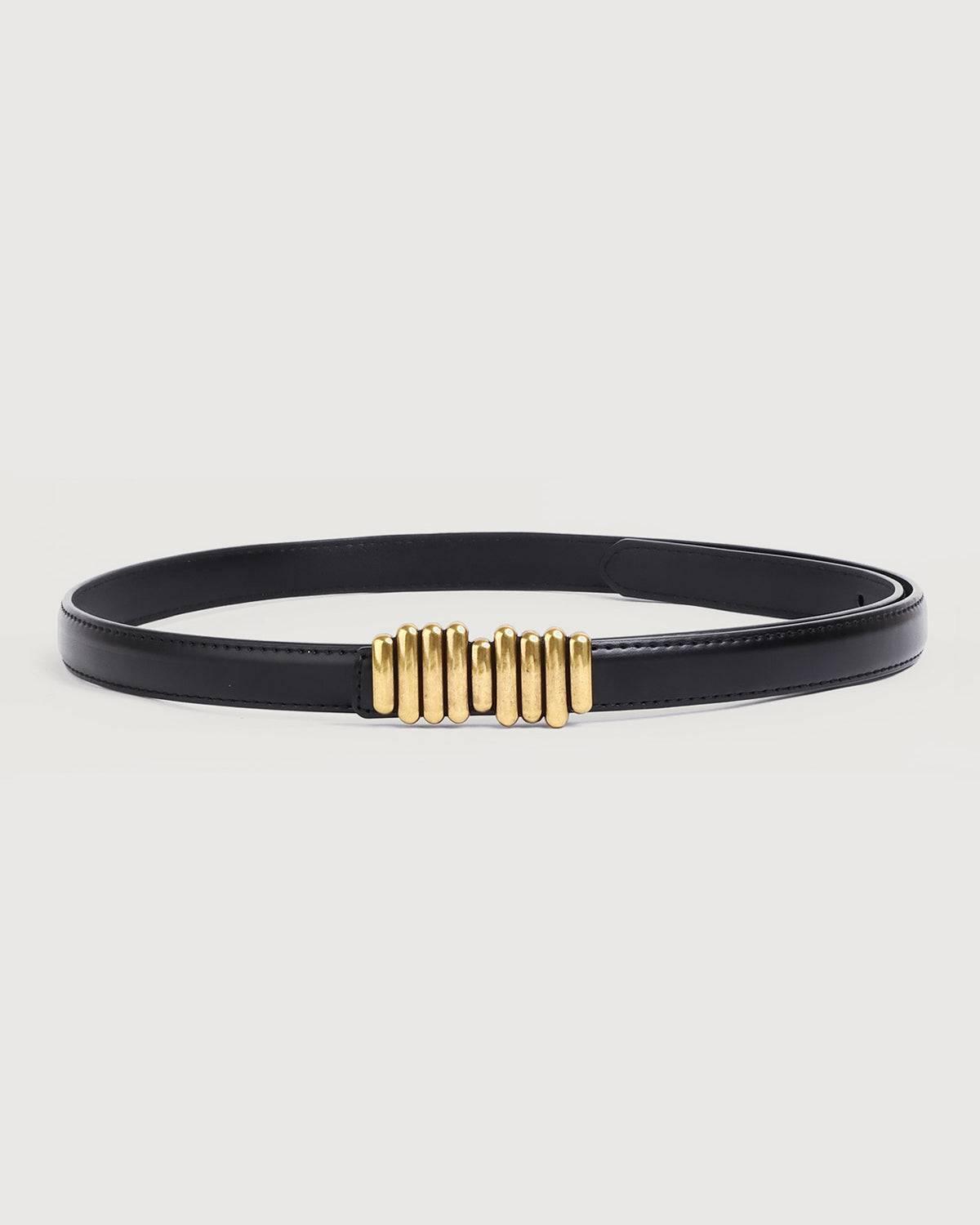 The Skinny Buckle Leather Belt Product Image