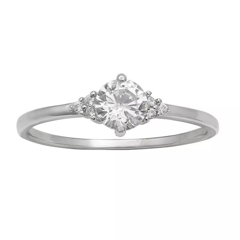 PRIMROSE Sterling Silver Cubic Zirconia Band Ring, Women's, Size: 7 Product Image