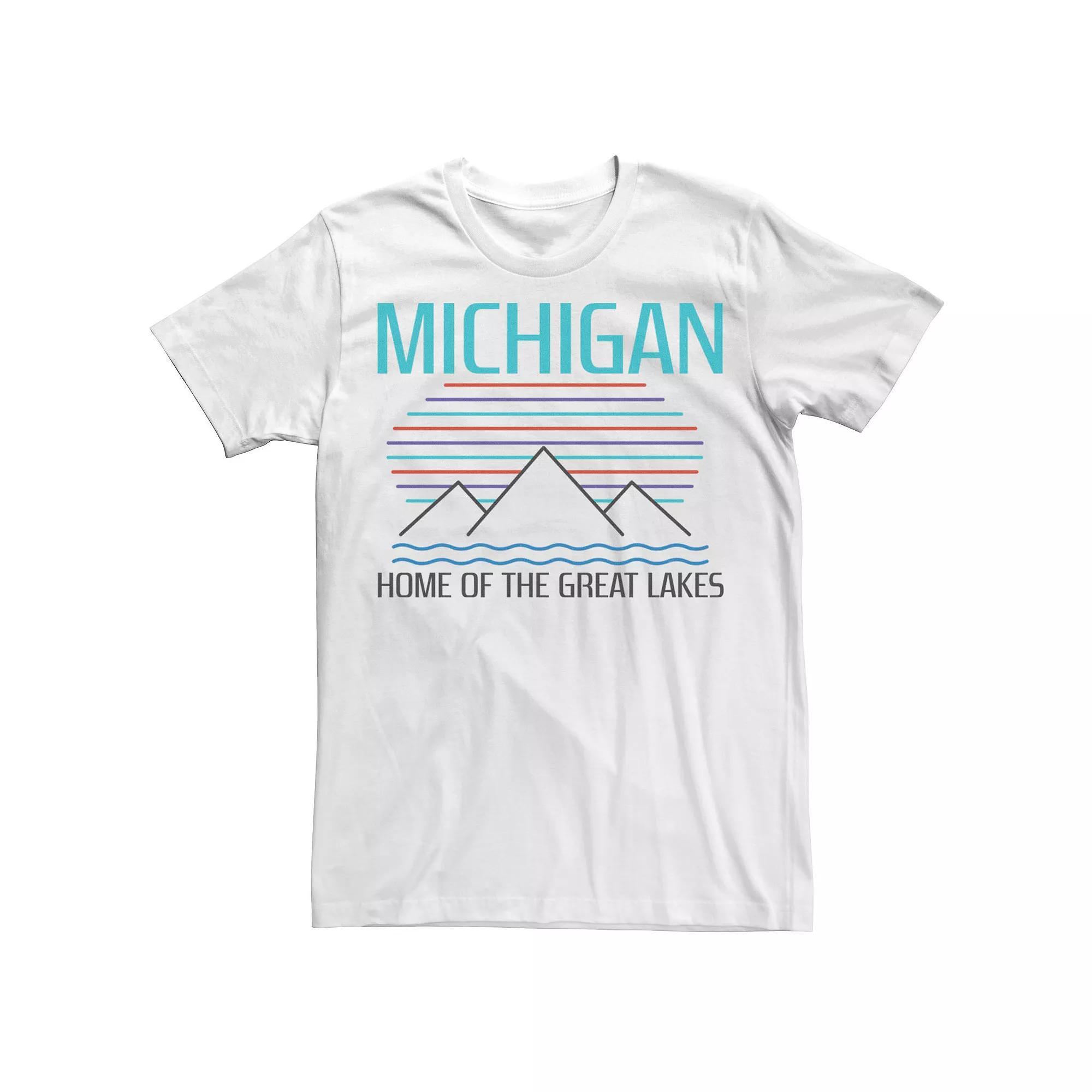 Men's Michigan Lakes Destination Logo Tee, Size: Small, White Product Image
