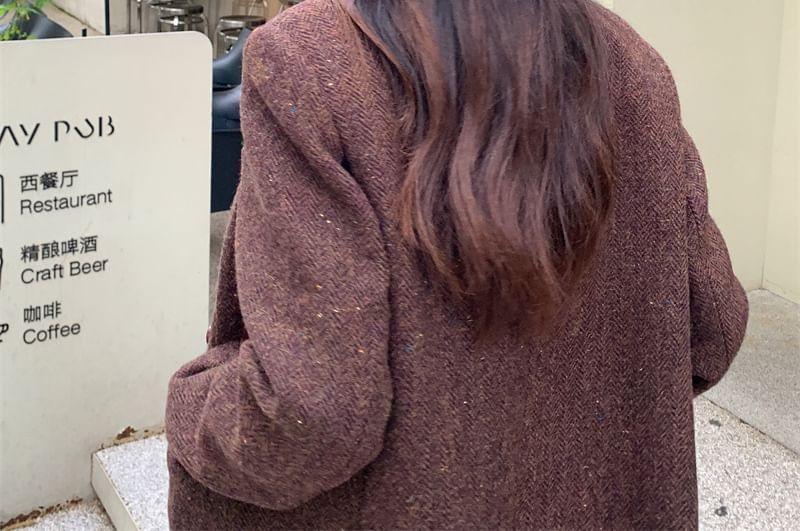 Faux Leather Newsboy Hat Product Image