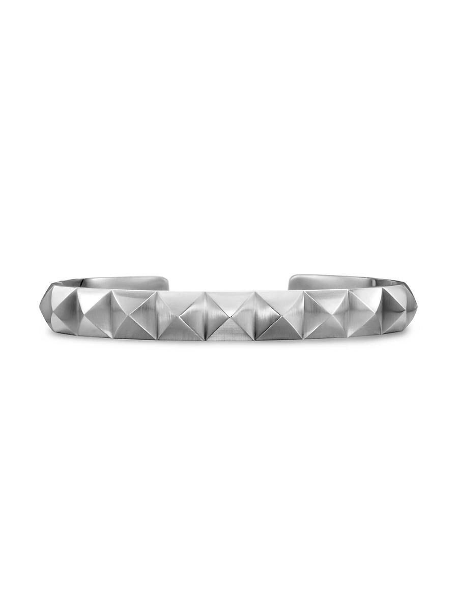 Mens Pyramid Cuff Bracelet in Sterling Silver, 9.3MM Product Image