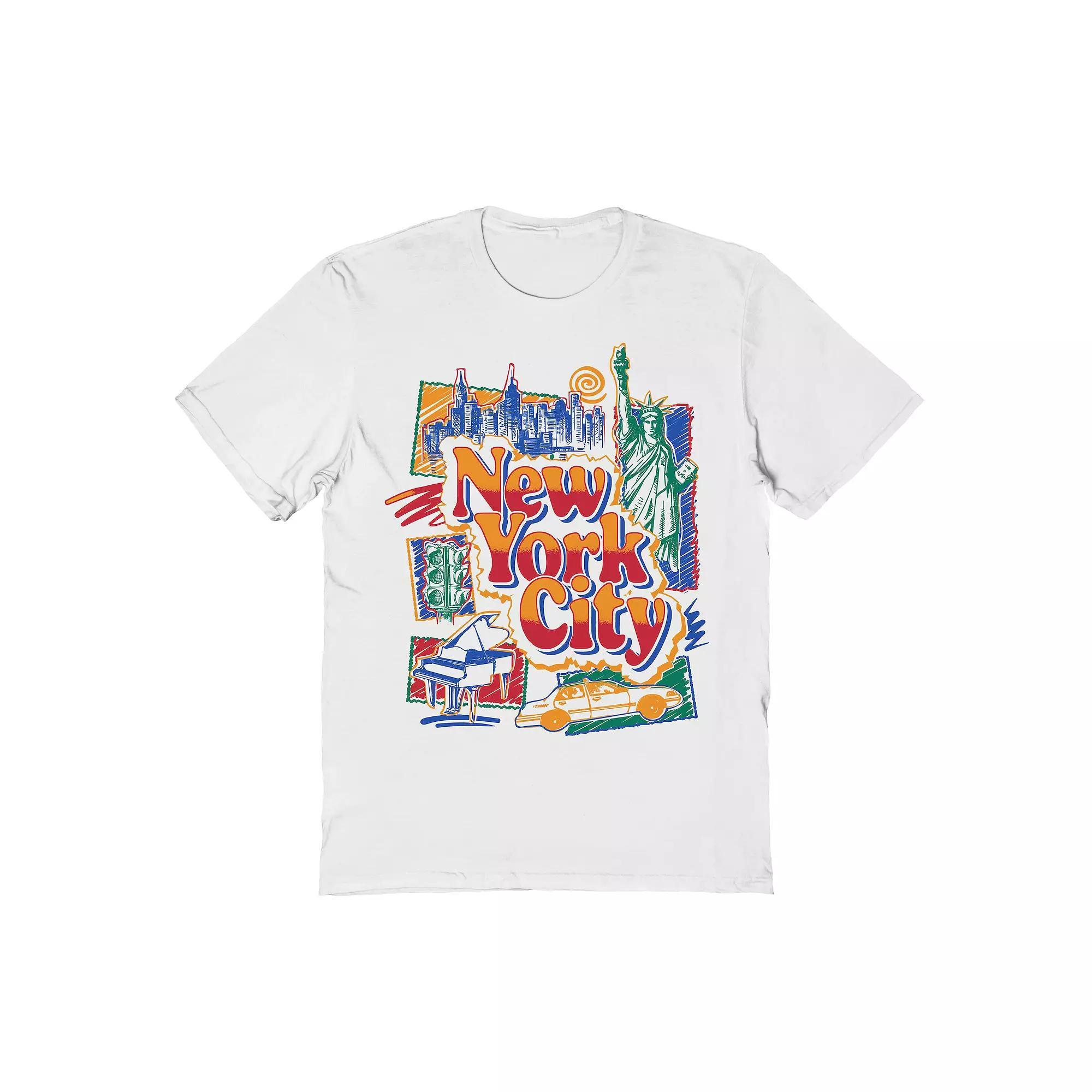 Men's New York City Graphic Tee, Size: XXL, White Product Image