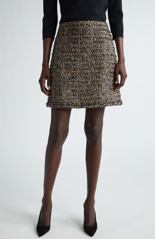 ST JOHN St. John Collection Metallic Eyelash Tweed Skirt In Cypress Multi Product Image