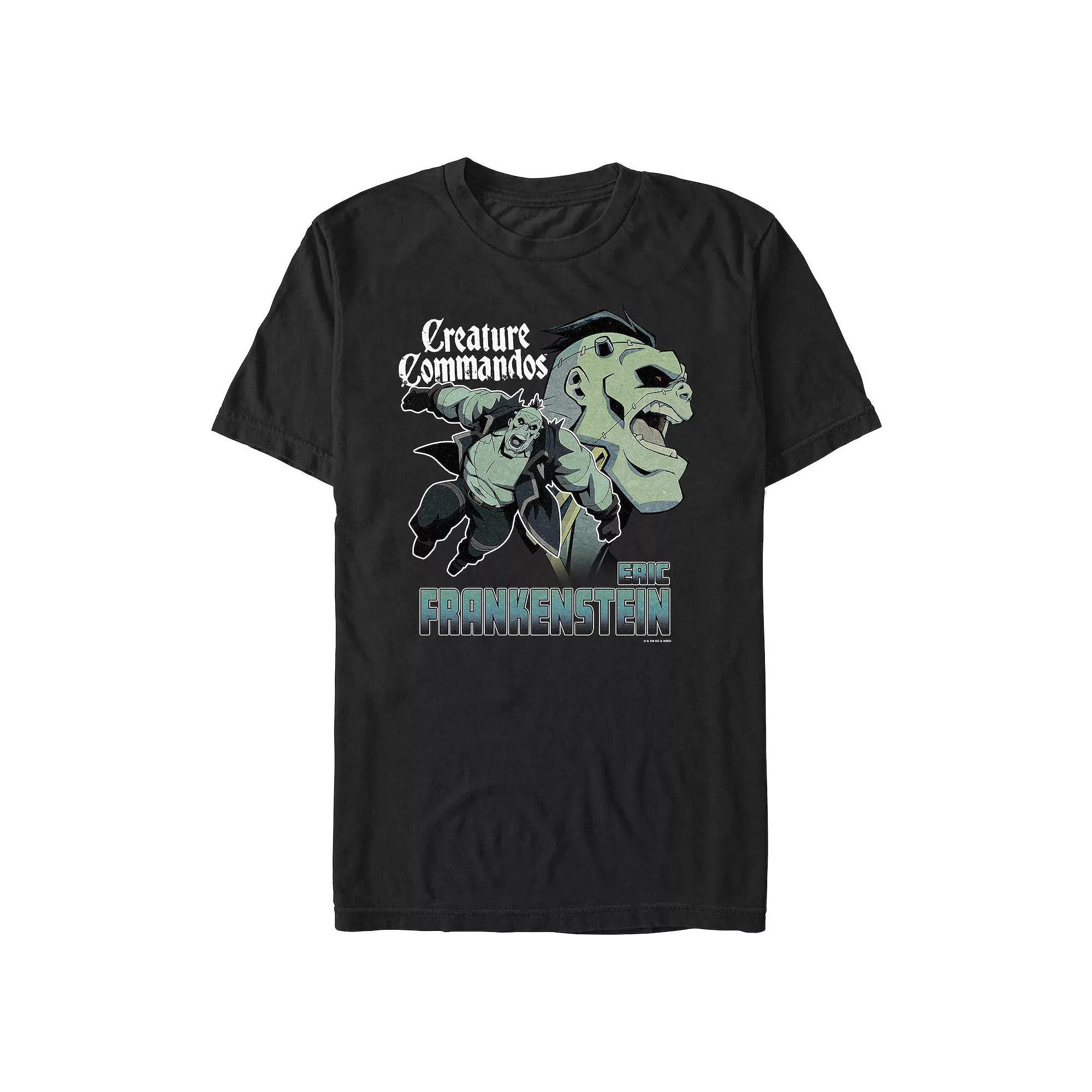 Men's Creature Commandos Eric Frankenstein Poster Graphic Tee, Size: XL, Black Product Image