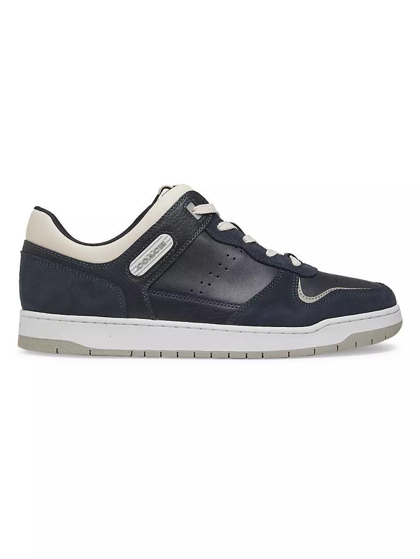 COACH C201 Mixed Material Sneaker (Midnight Navy) Men's Shoes Product Image