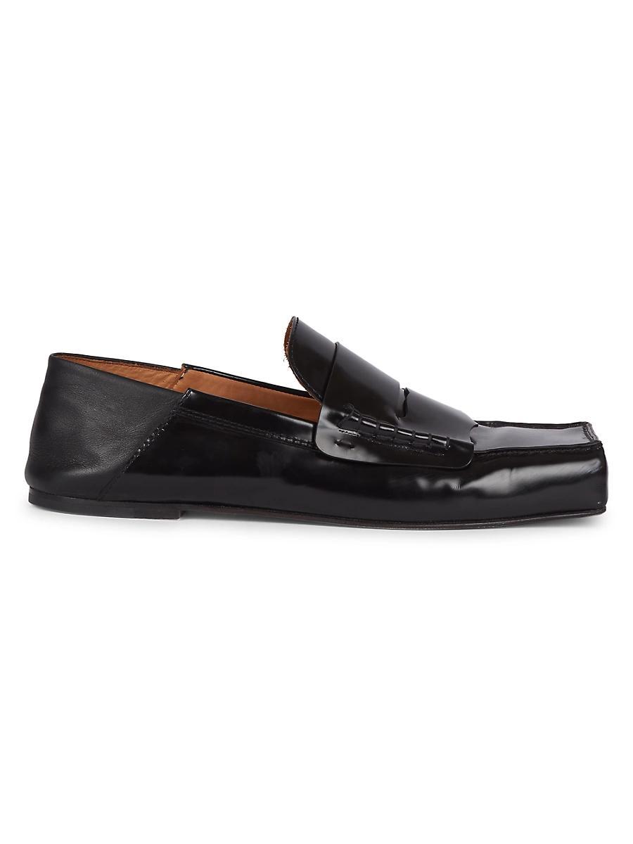 Mens Square-Toe Leather Moccasins Product Image