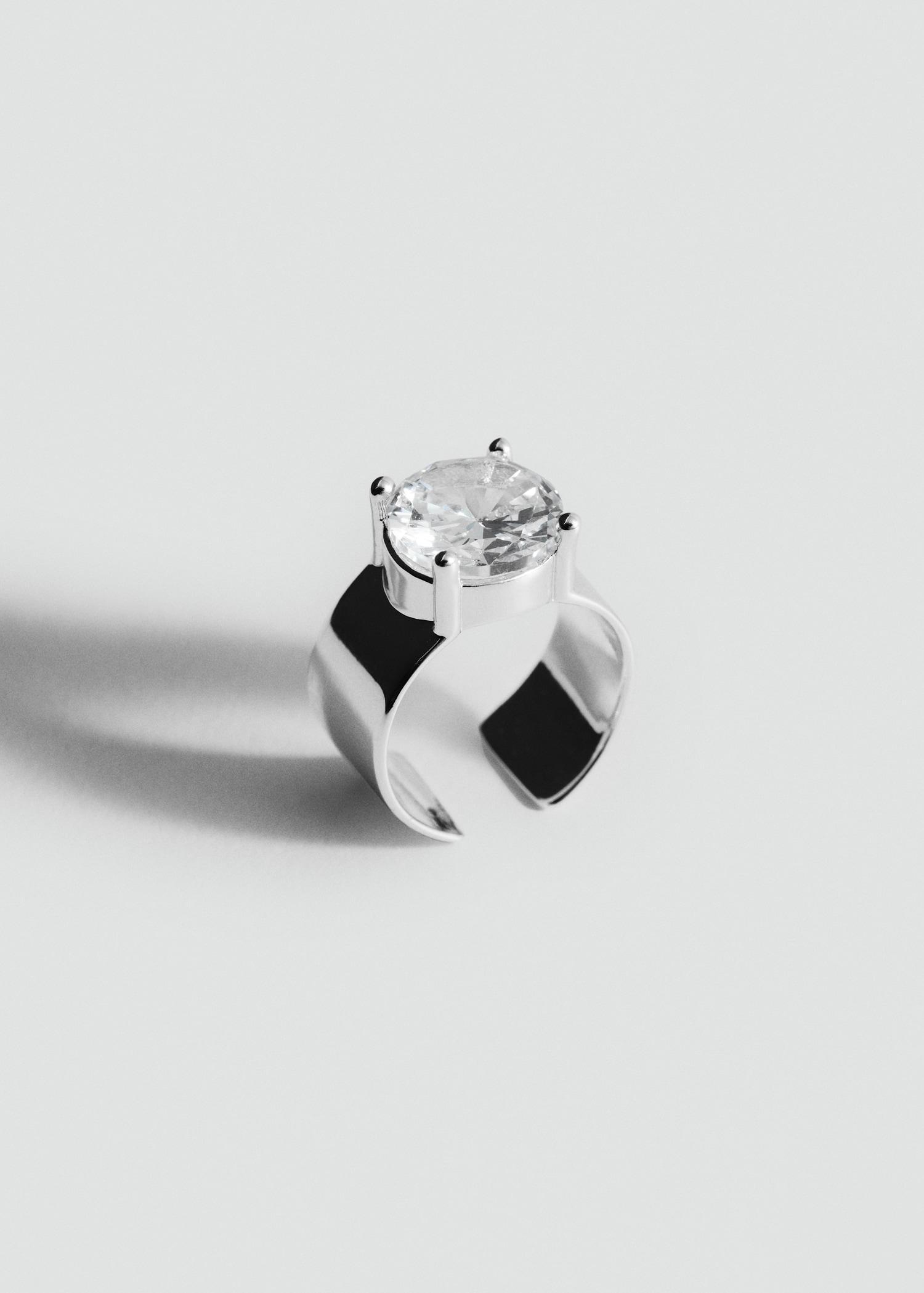 Crystal stone foot ring - Women | MANGO USA Product Image