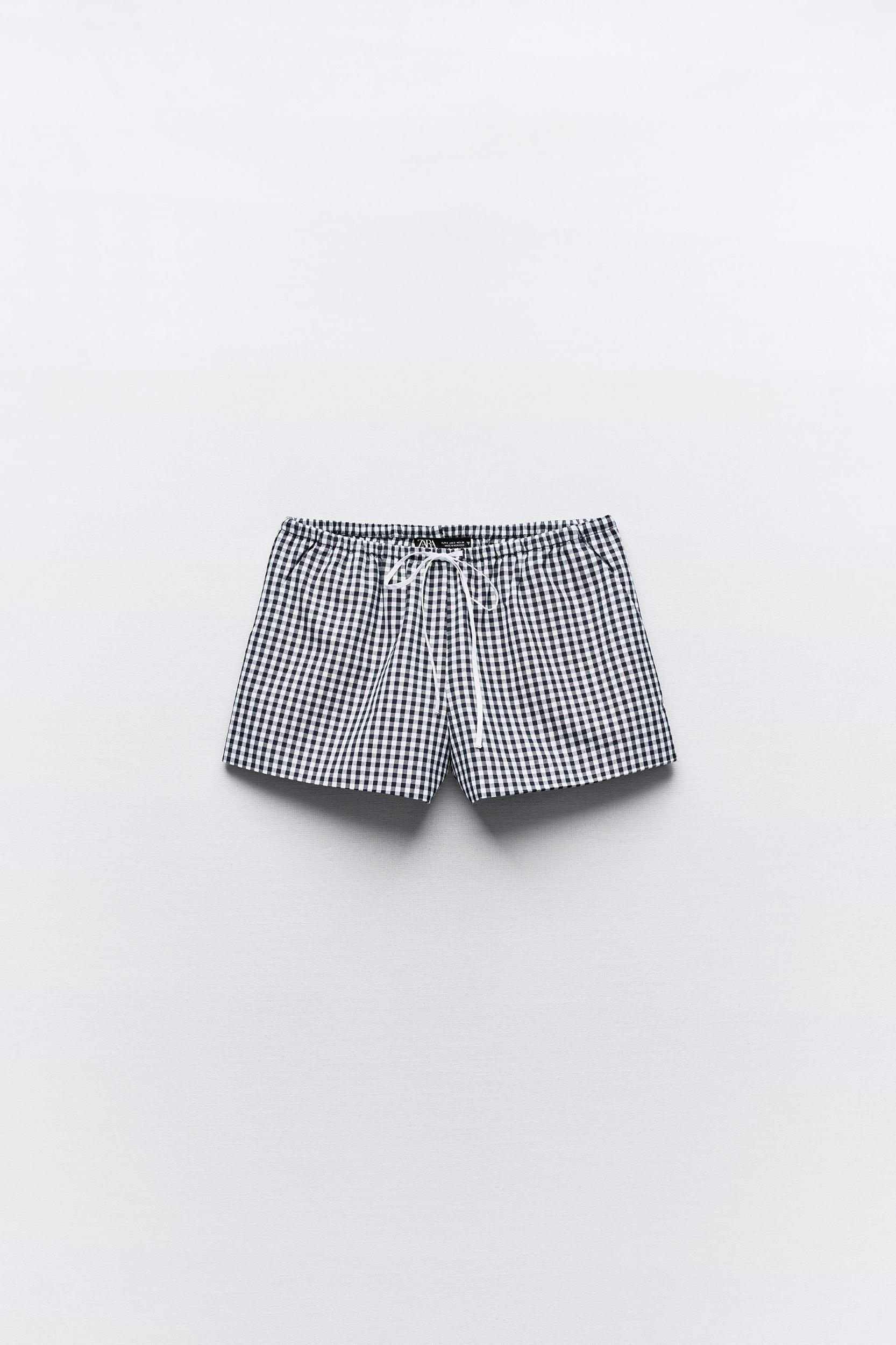 GINGHAM SHORTS WITH BOW Product Image