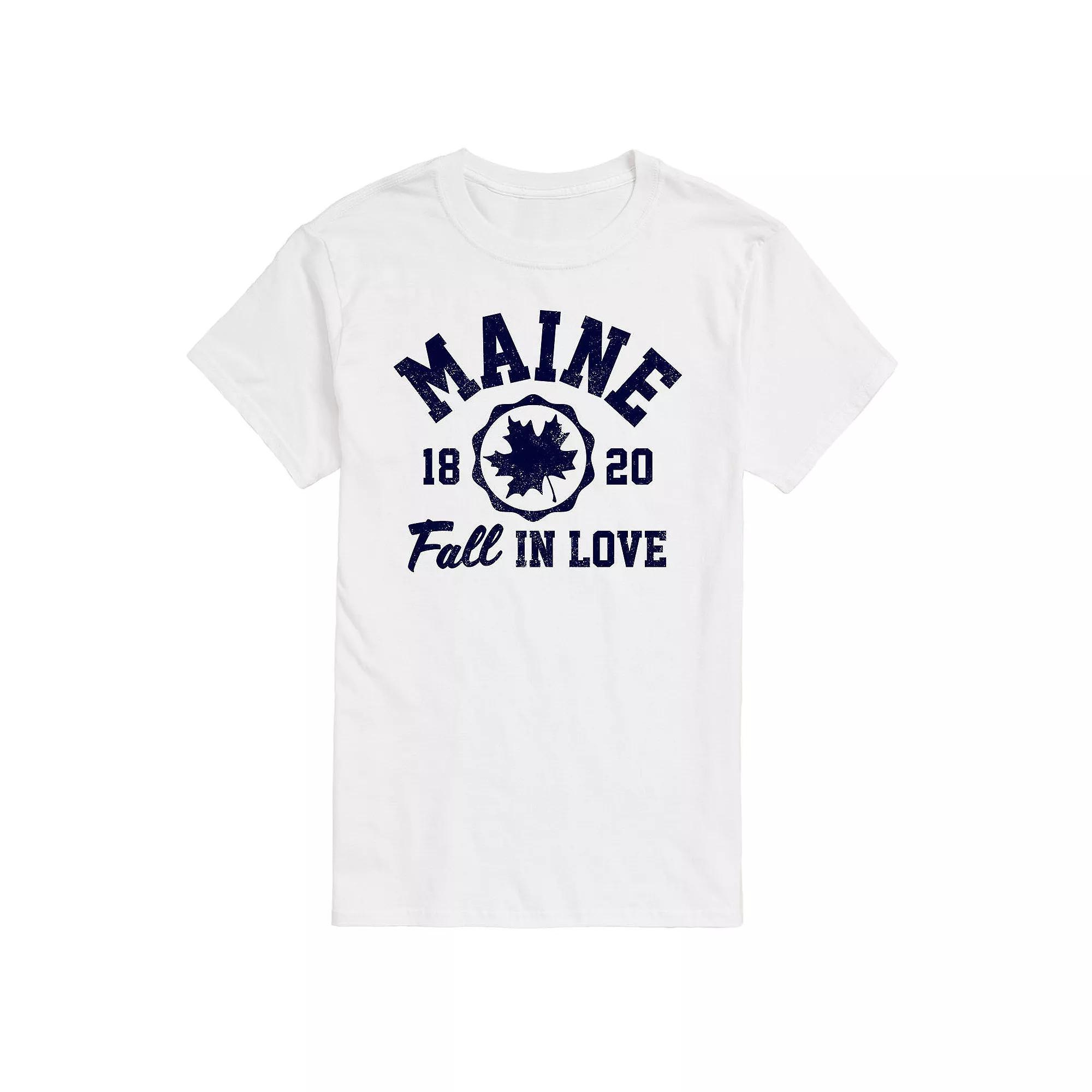 Big & Tall Maine Fall In Love Graphic Tee., Mens Product Image
