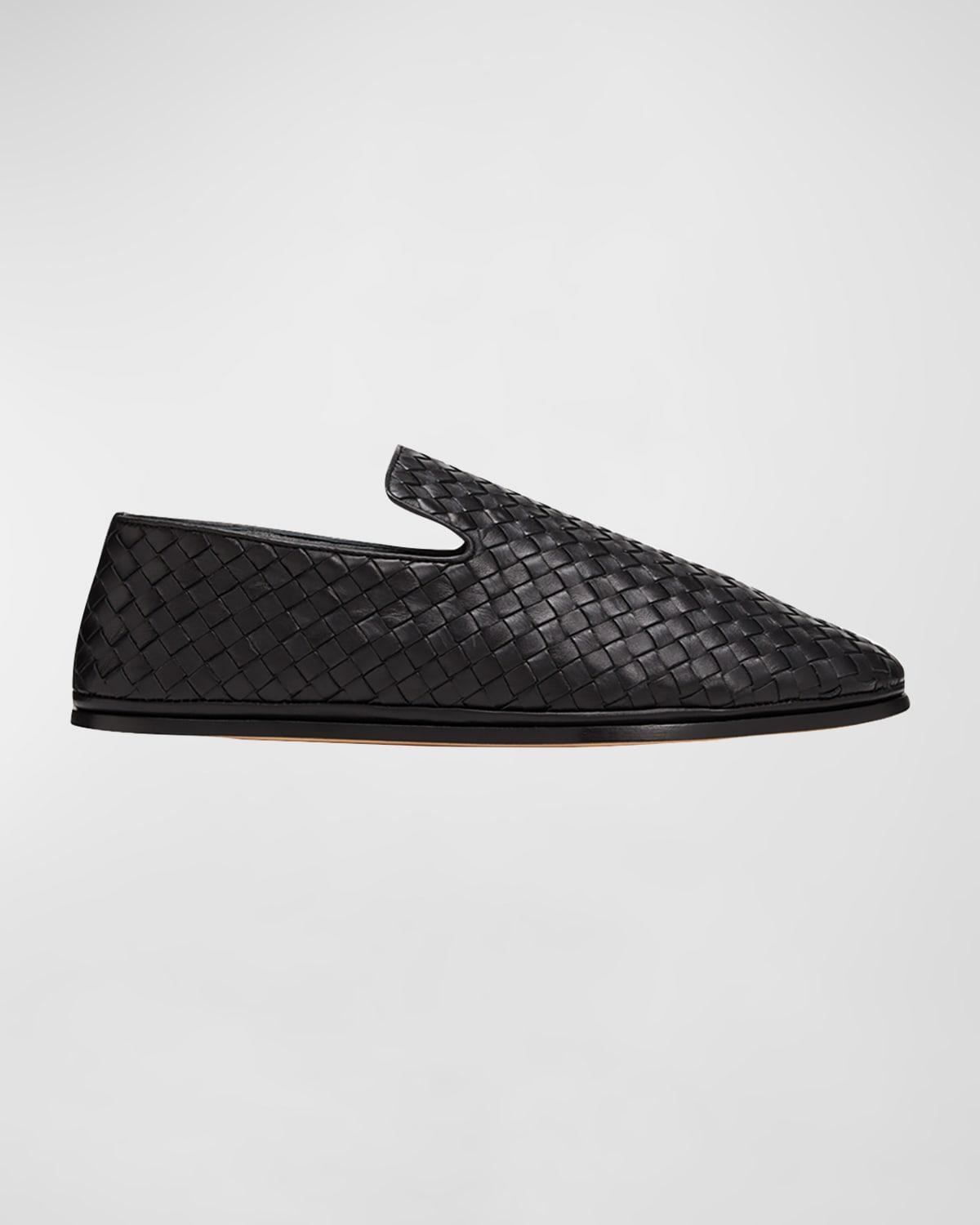 Mens Sunday Intrecciato Leather Slippers Product Image