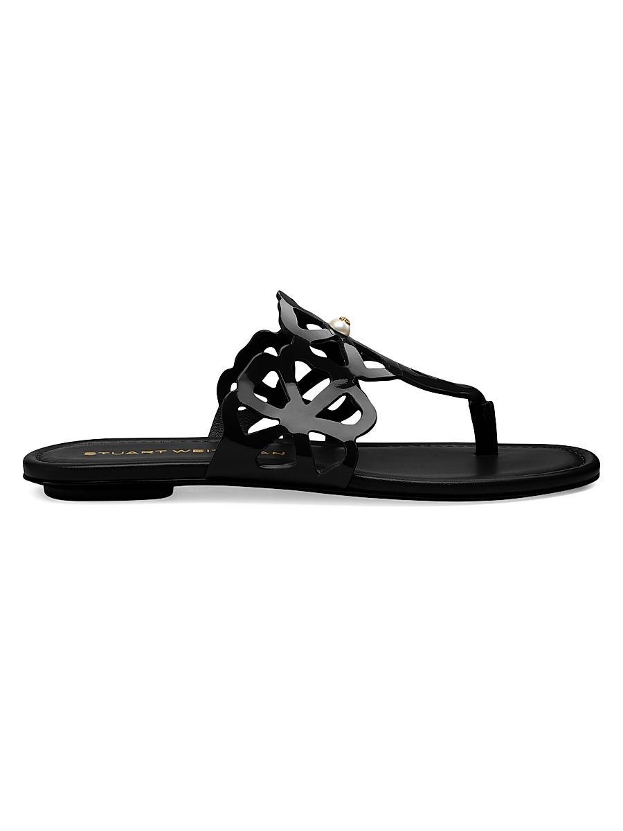 Womens Jasmine Patent Leather T-Strap Sandals Product Image