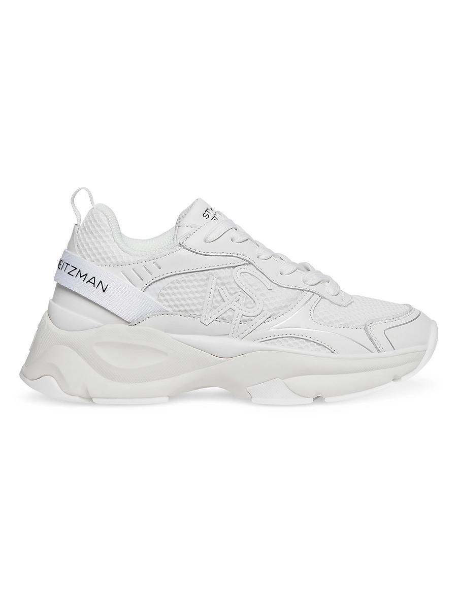 Womens Mesh & Leather Trainer Sneakers Product Image