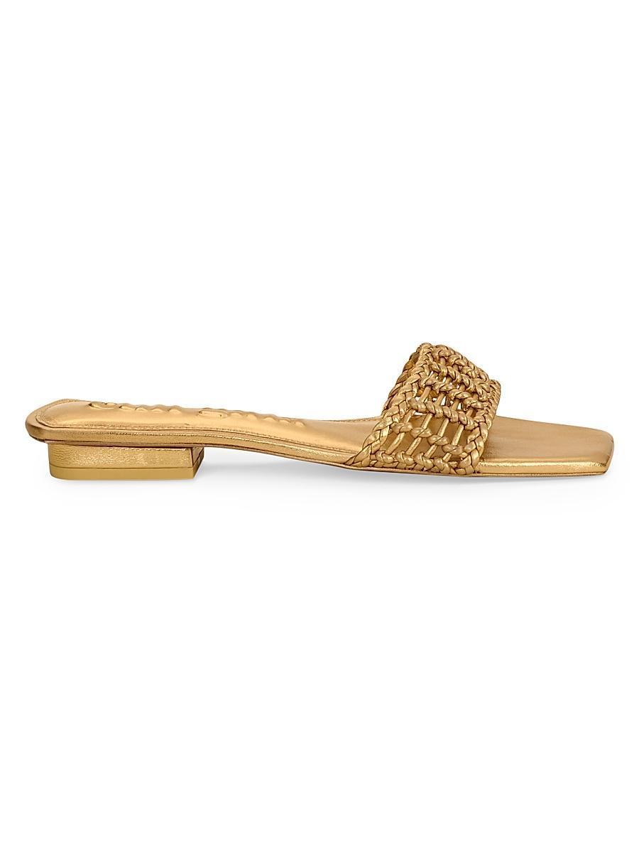 Alexandre Birman Womens Bow Raffia Slide Sandals Product Image