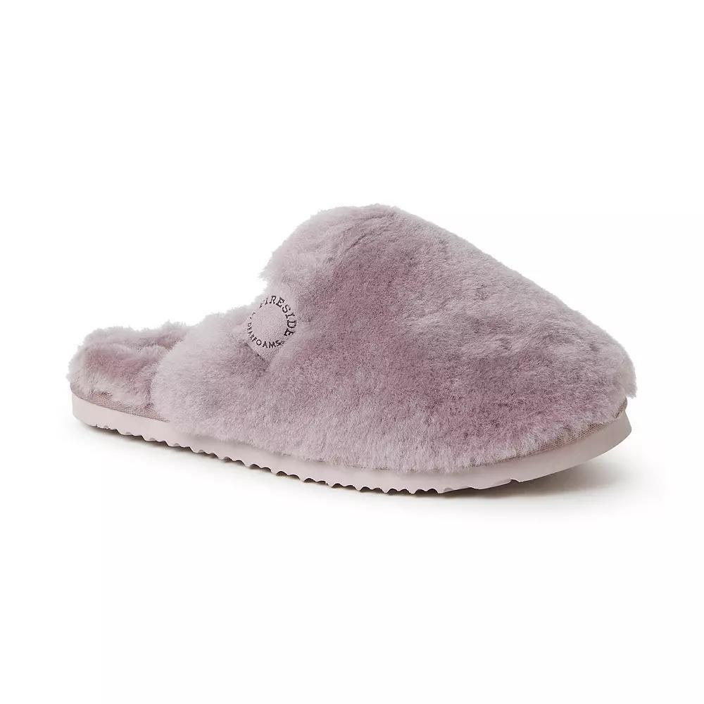 Fireside by Dearfoams Shelly Beach Scuff Women's Slippers, Size: 10, Frosted Purple Product Image