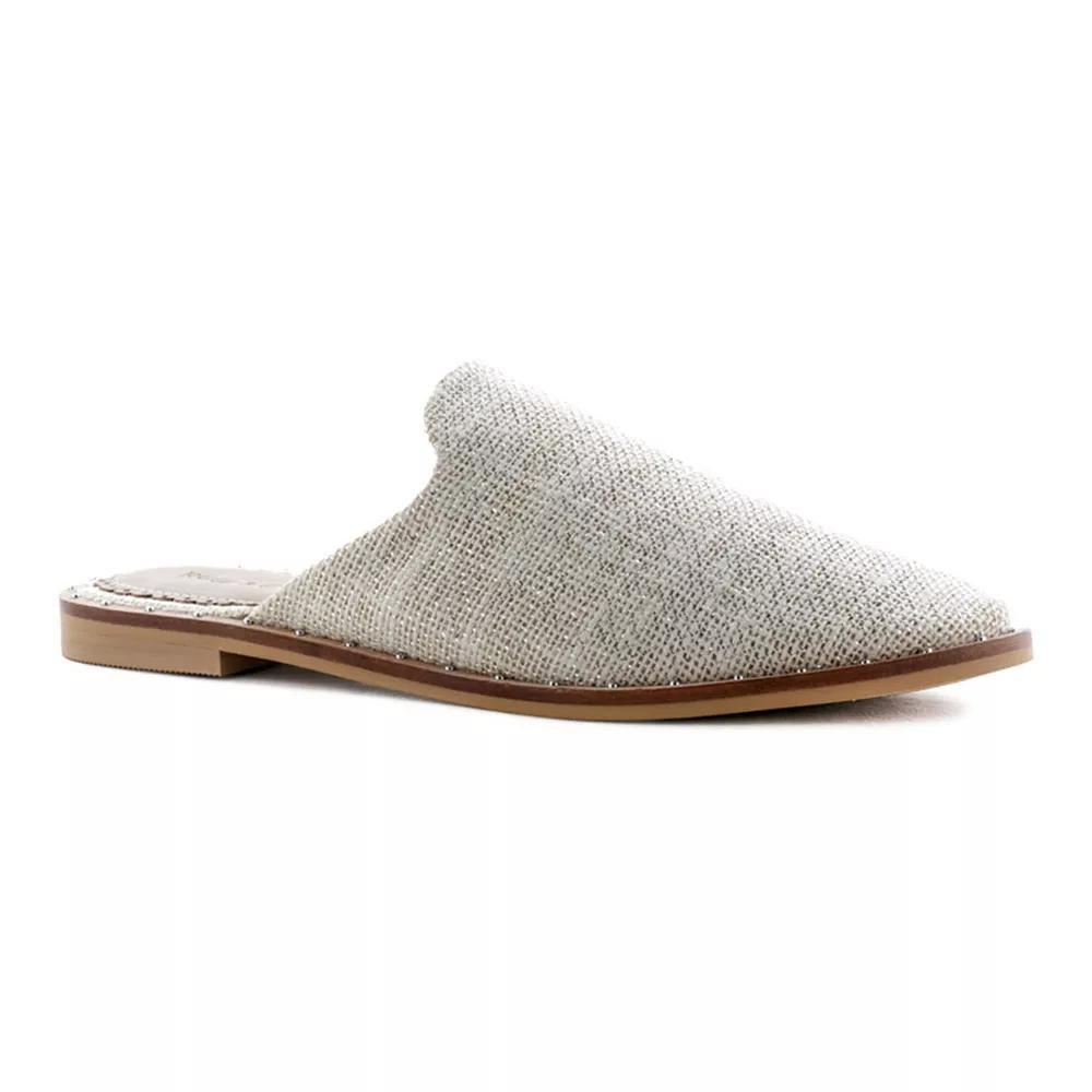 Rag & Co Lia Women's Mules, Size: 5, White Silver Product Image