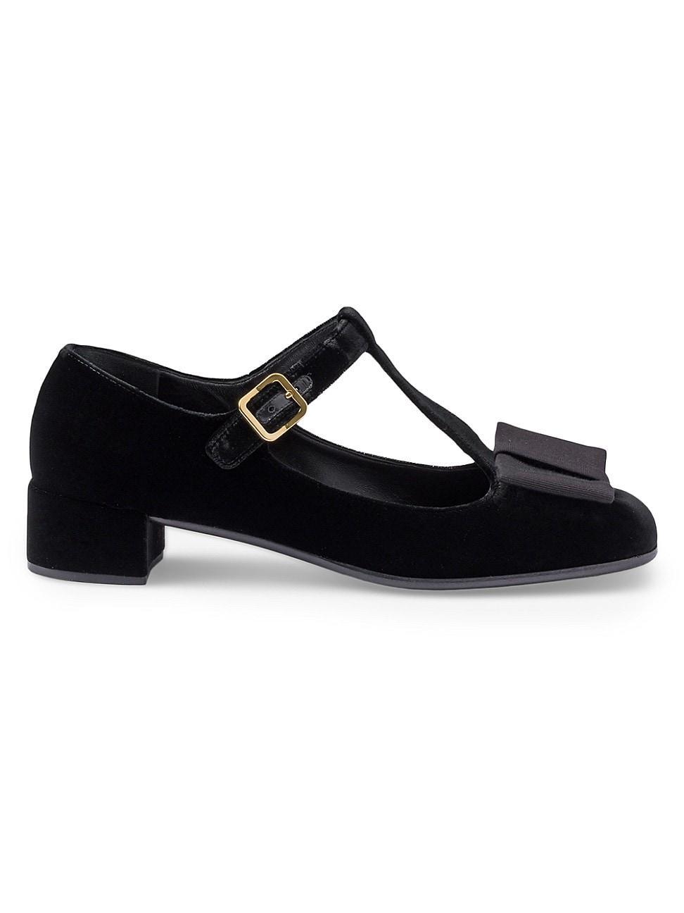 Prada Womens Velvet Pumps Product Image