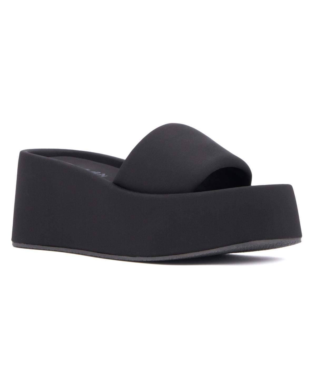 Olivia Miller Women's Uproar Platform Sandals, Size: 10, Light Blue Product Image
