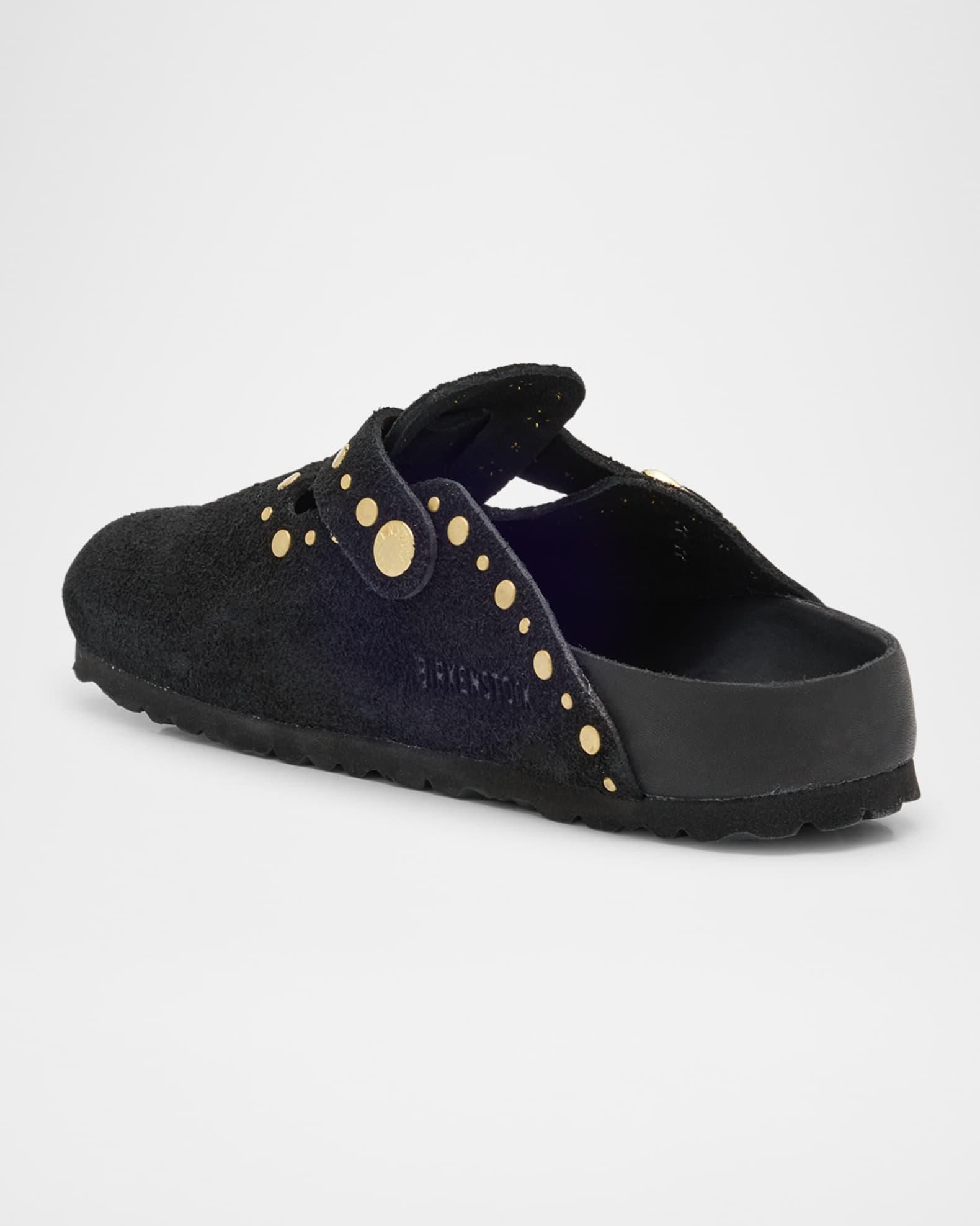 Boston Suede Stud Buckle Slide Clogs Product Image