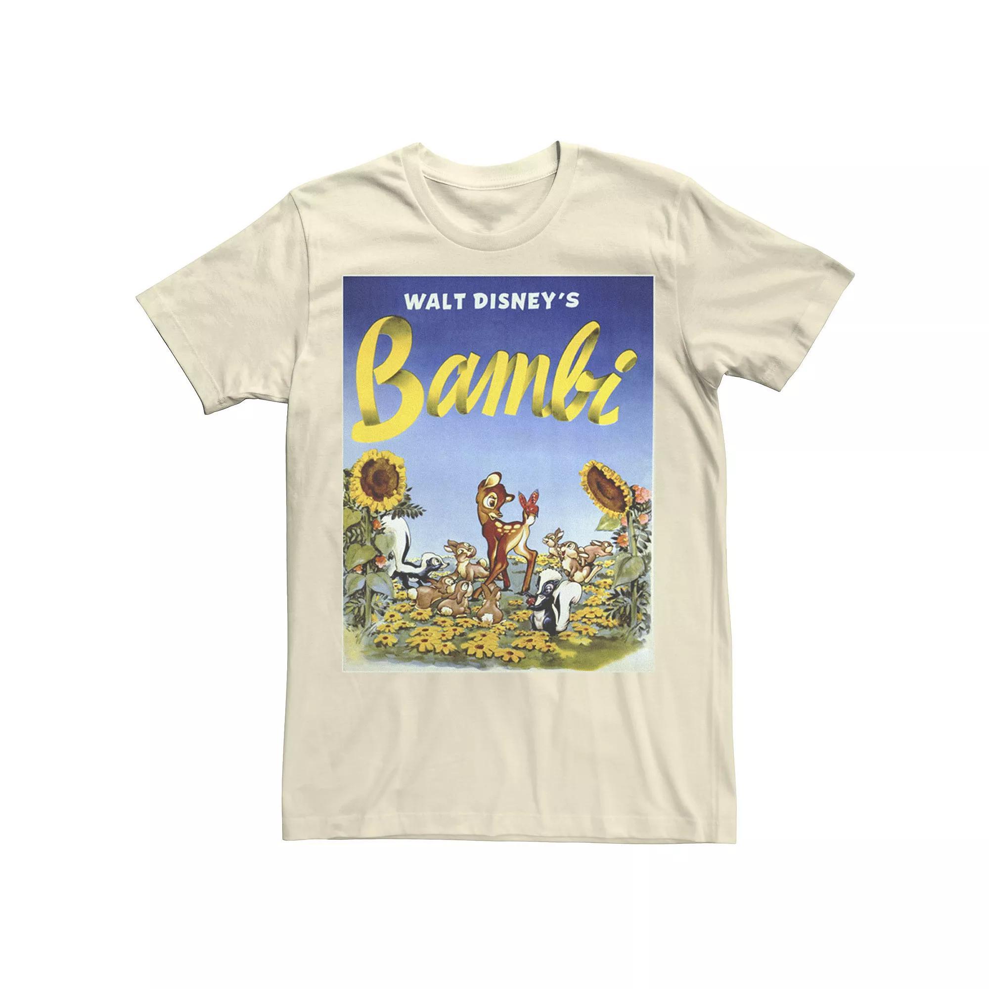 Disney's Bambi Men's Sunflower Poster Tee, Size: XL, Athletic Grey Product Image