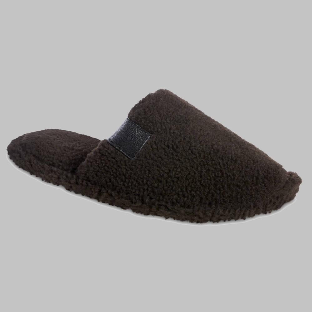 Isotoner Mens Garrett Berber Scuff Slippers - Dark Brown XL Product Image