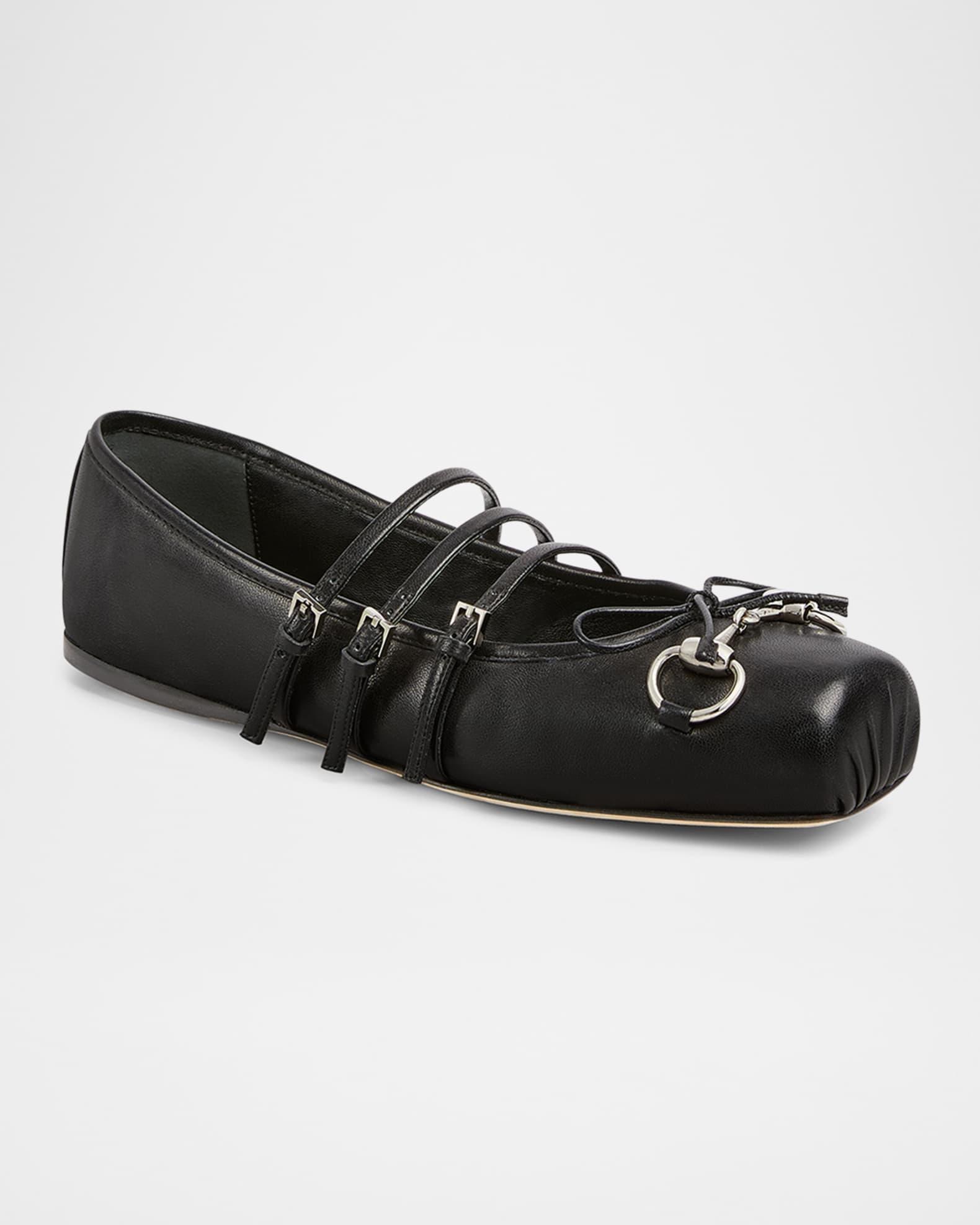 Horsebit 3-Strap Mary Jane Ballerina Flats Product Image