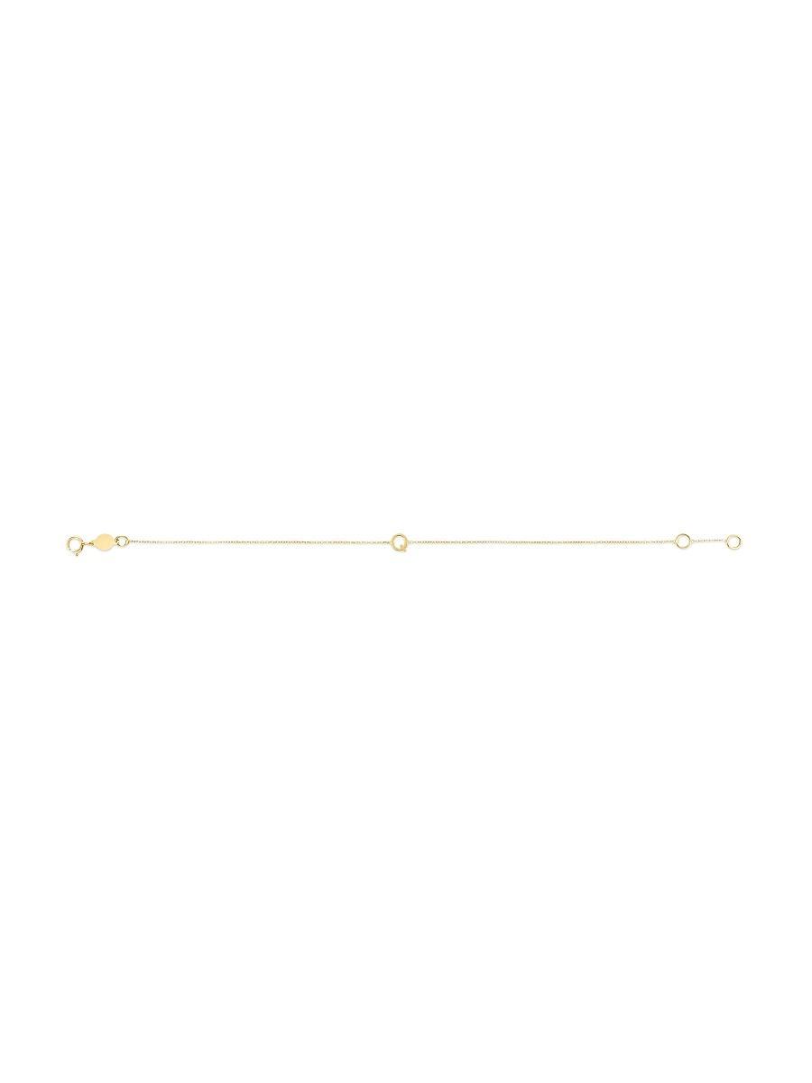 Womens 14K Yellow Gold Initial Charm Bracelet Product Image