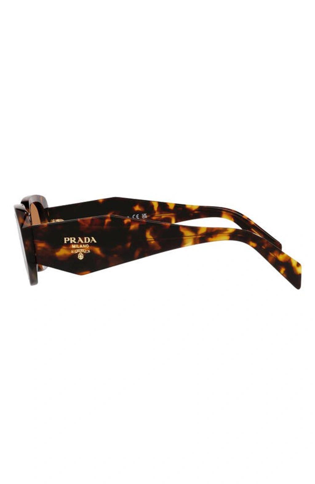 PRADA Runway 49mm Rectangle Sunglasses In Tortoise Product Image