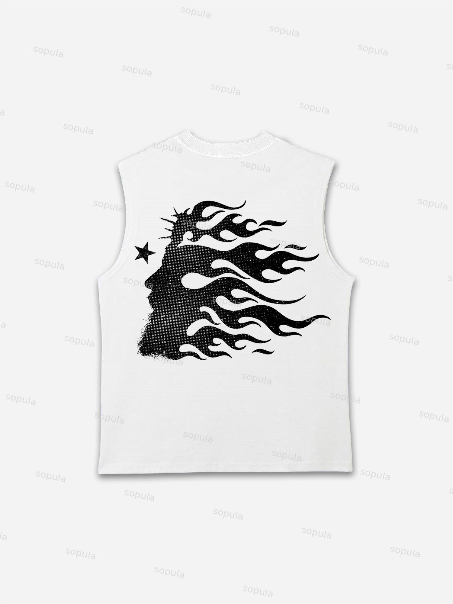 Cross Jesus Vintage Dot Graphic Tank Top Product Image