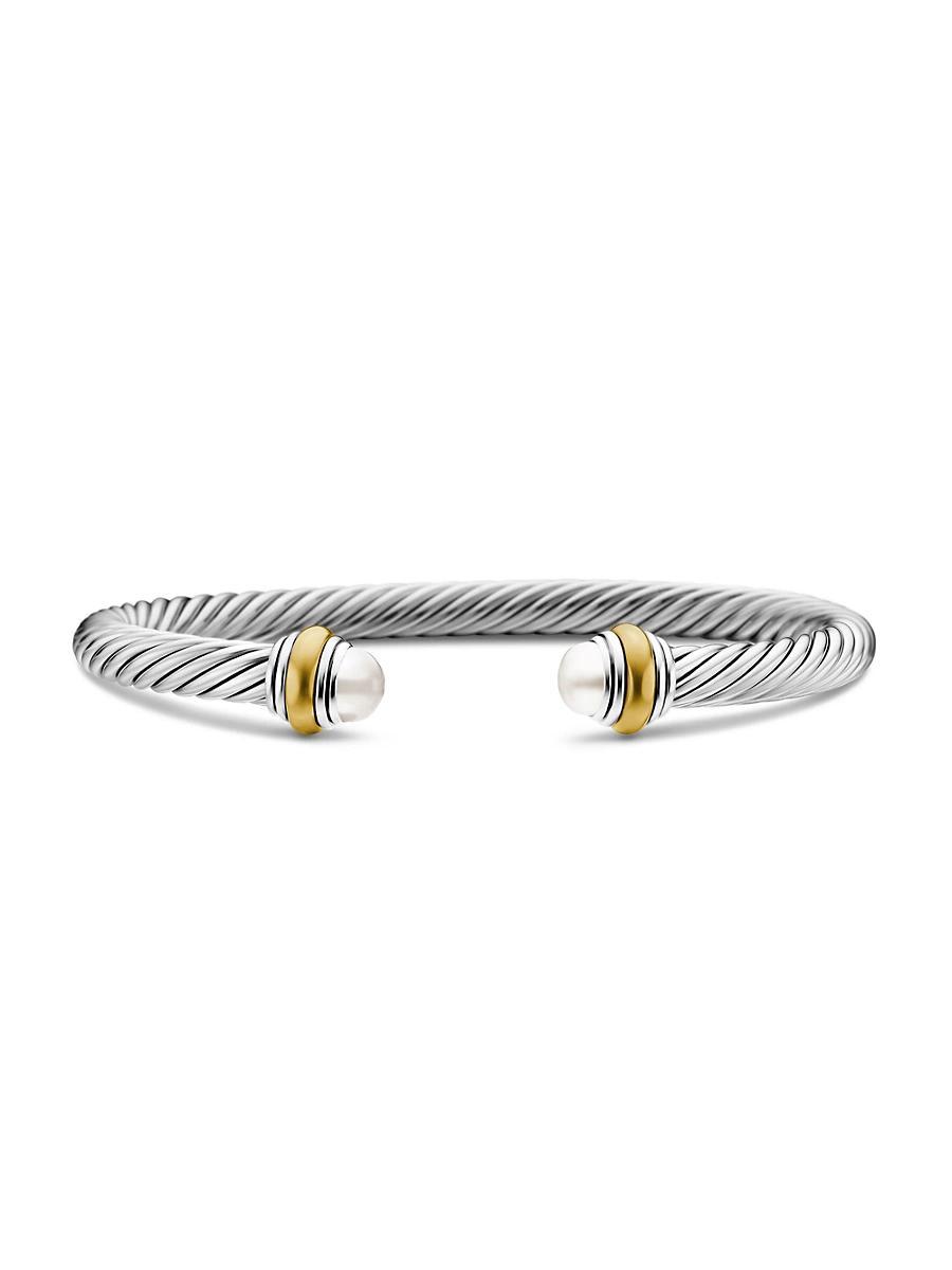 David Yurman Cable Classics Bracelet with Blue Topaz and Gold Product Image