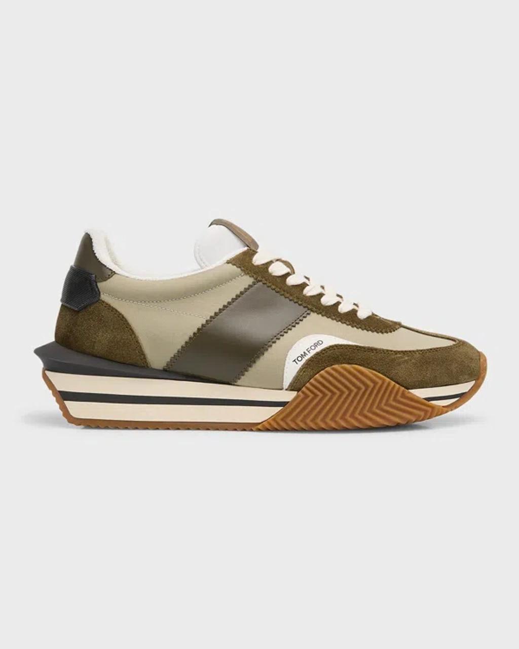 Mens Suede Running Sneakers Product Image