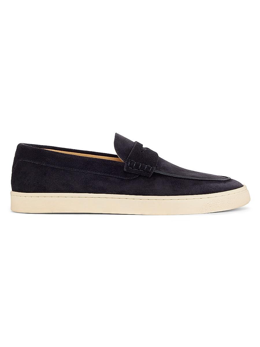 Mens Suede Moccasin Penny Loafers Product Image