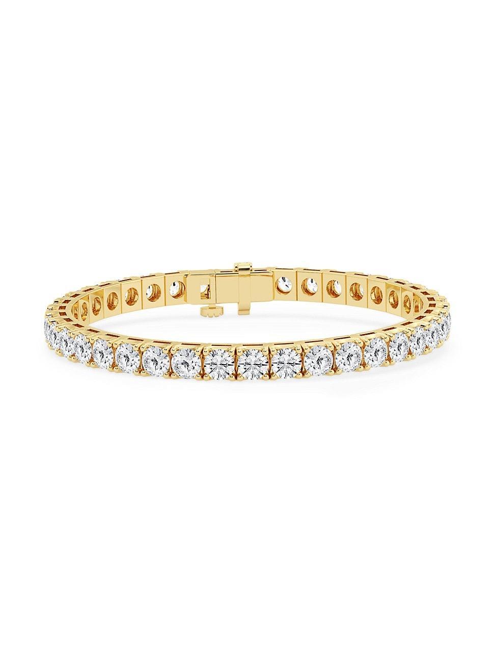 Womens 14K Yellow Gold & Round Lab-Grown Diamond 4-Prong Tennis Bracelet/5.00-20.00 TCW Product Image