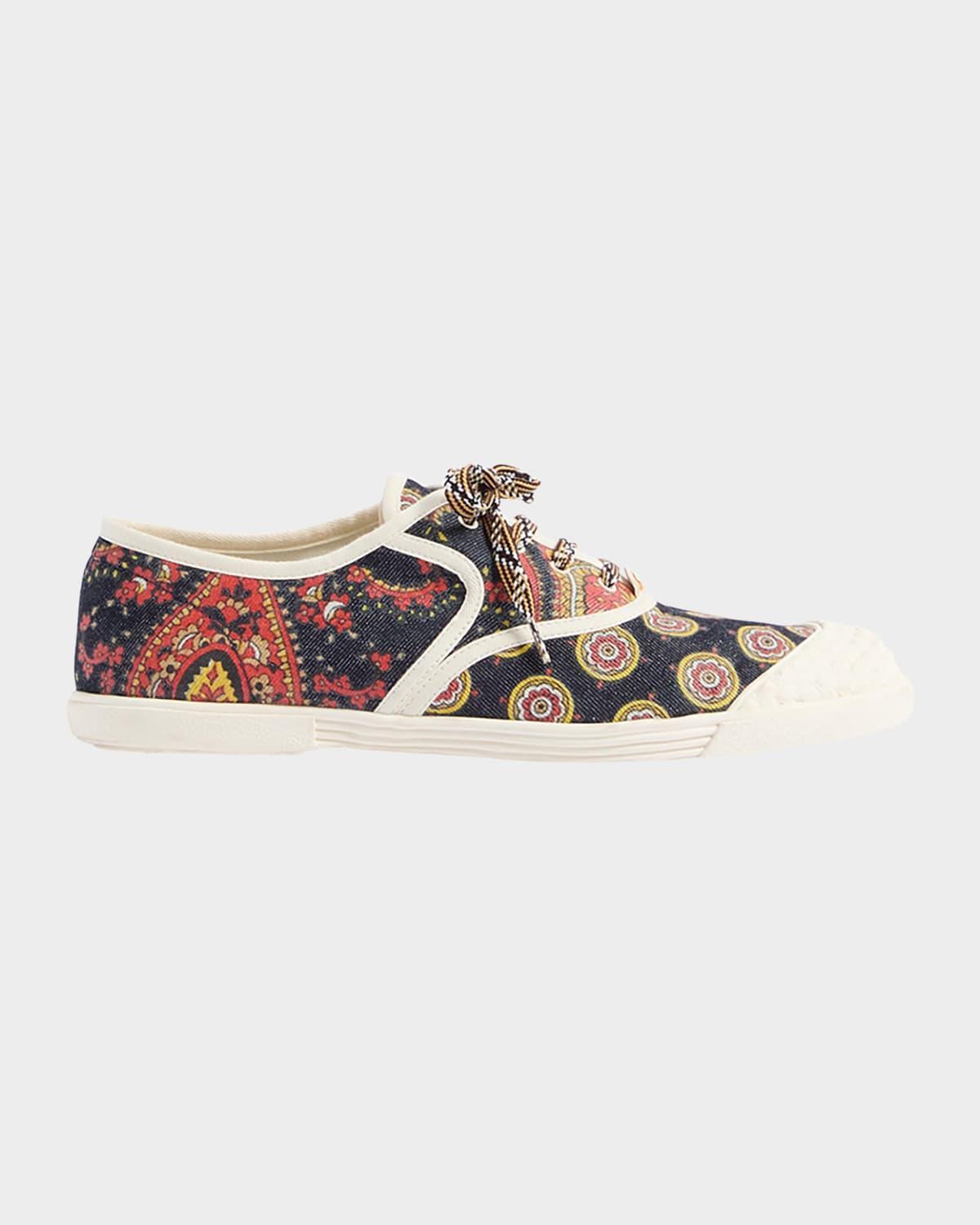 Mens Bay By Bay Voyage Imaginaire Denim Low-Top Sneakers Product Image